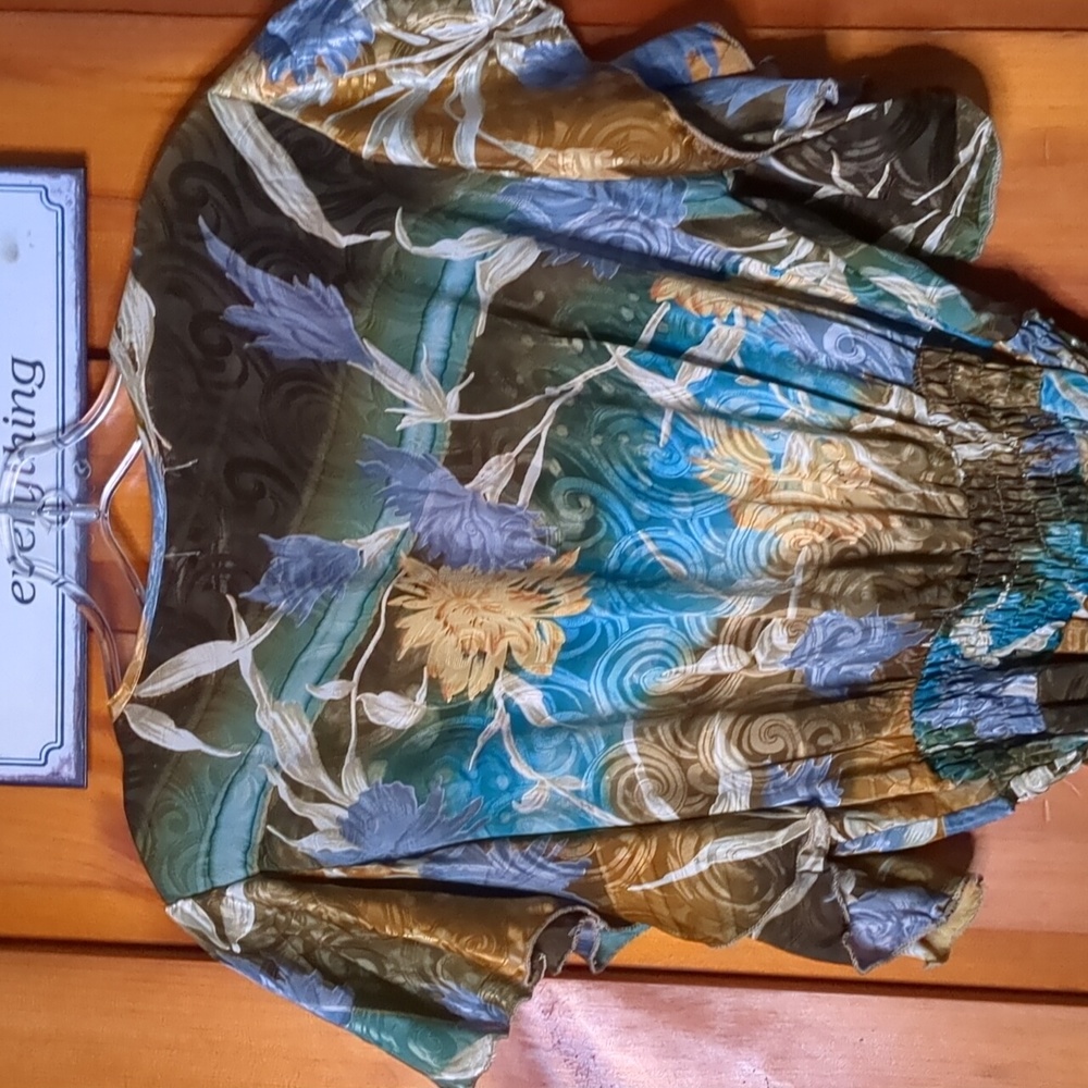 GURU FOR LIFE*  handmade silk Rasgulla sari angel flutter sleeve jumpsuit - Picture 11 of 11